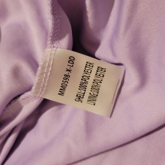 Double Crazy Dress 2xl Knee Length Chiffon Purple Floral Cottagecore Bell Sleeve - Picture 3 of 6